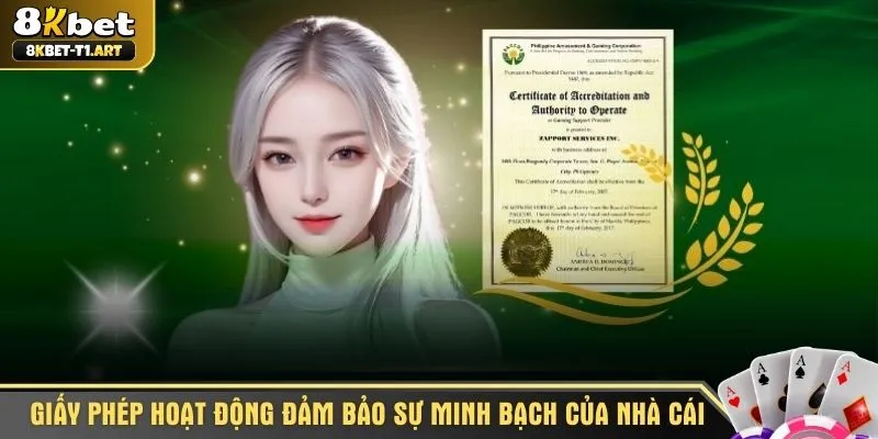Giấy phép hoạt động đảm bảo sự minh bạch của nhà cái